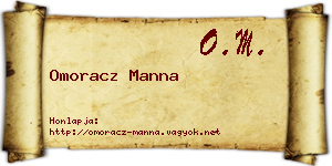 Omoracz Manna névjegykártya